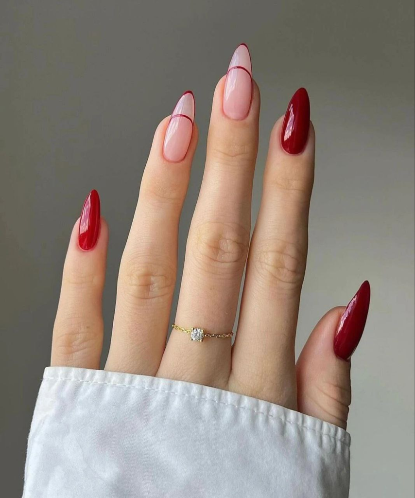 red christmas december nail designs and ideas