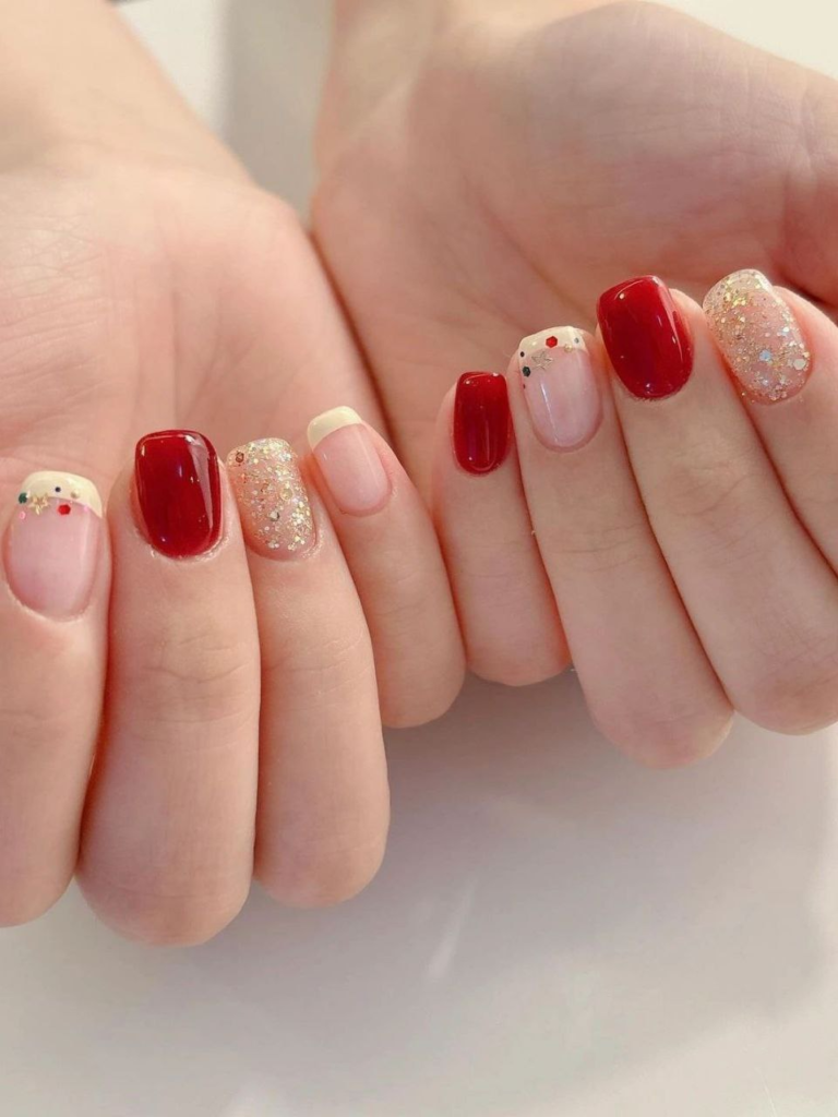 red christmas december nail designs and ideas