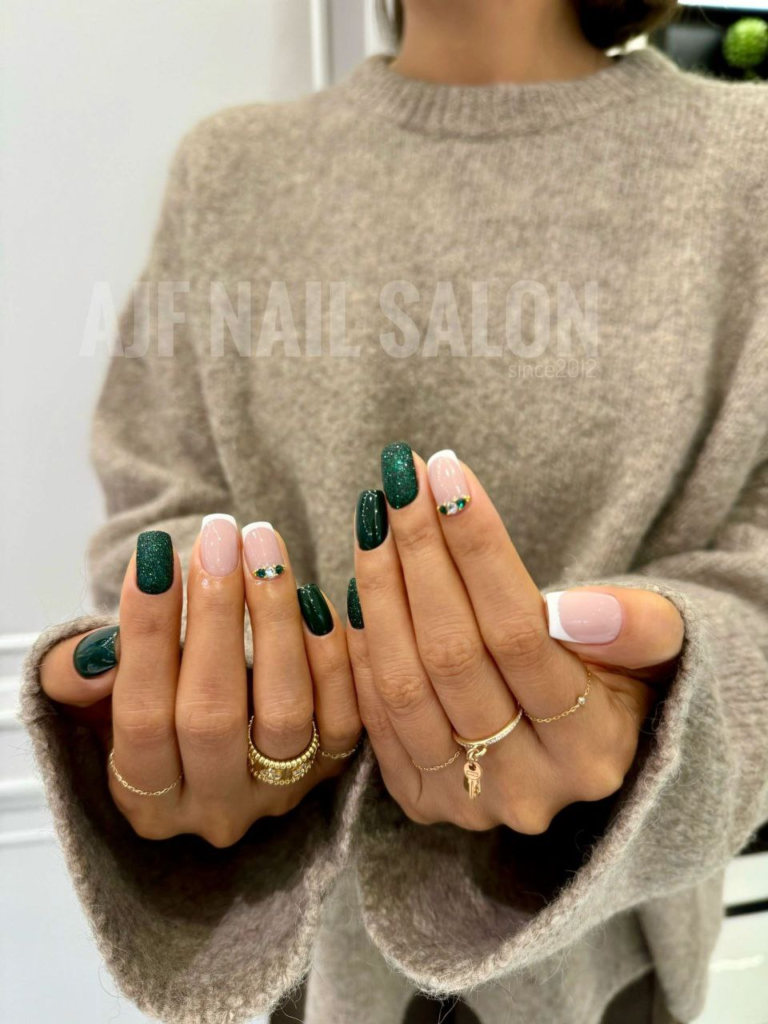 green christmas december nail designs and ideas