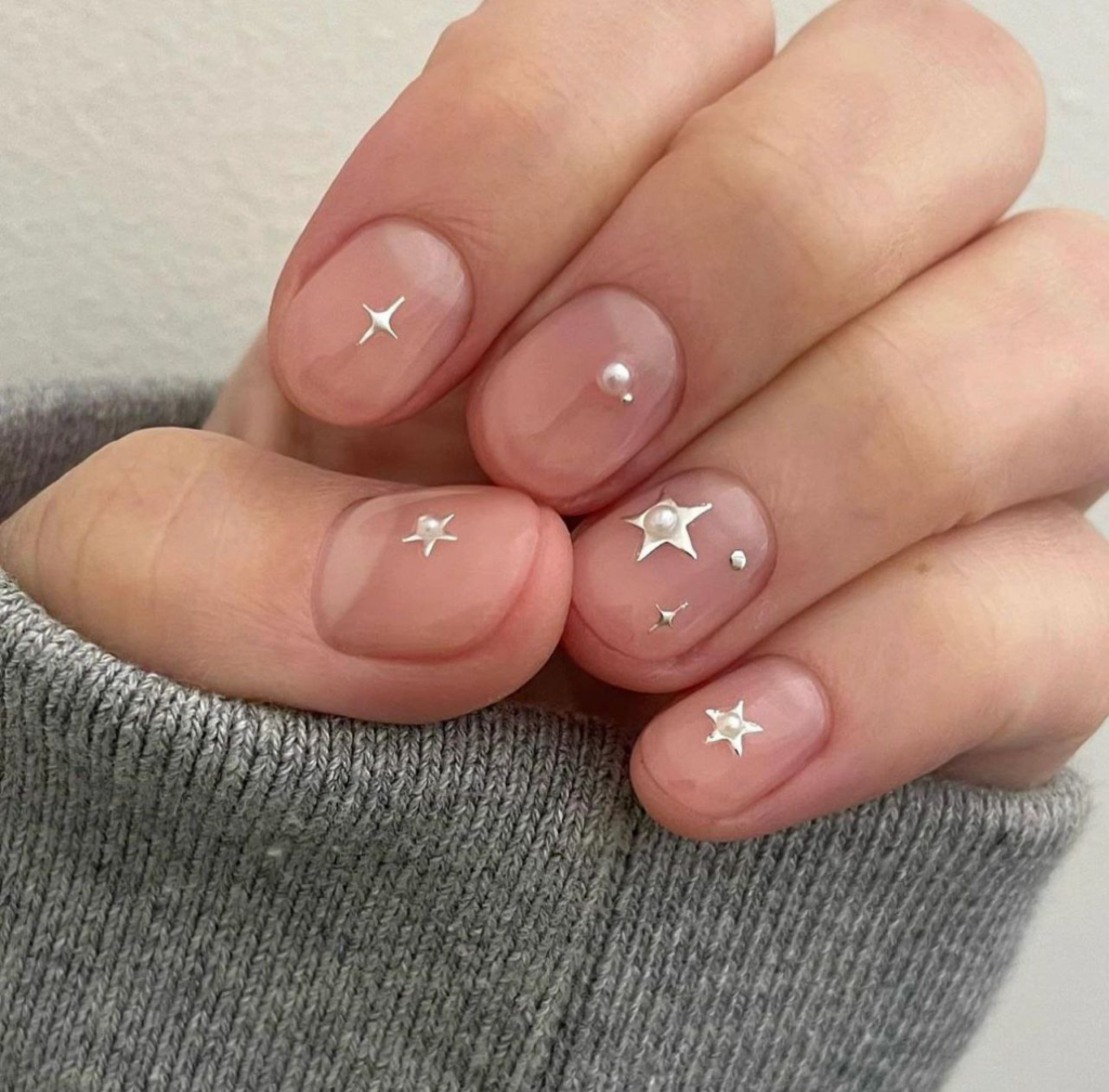 silver christmas december nail designs and ideas