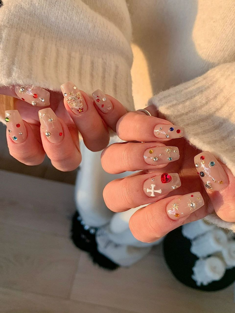 playful christmas december nail designs and ideas