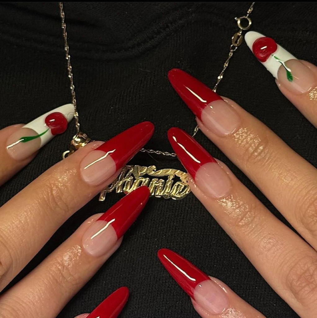 red christmas december nail designs and ideas