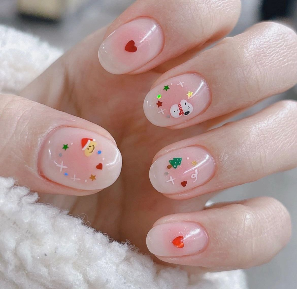 playful christmas december nail designs and ideas