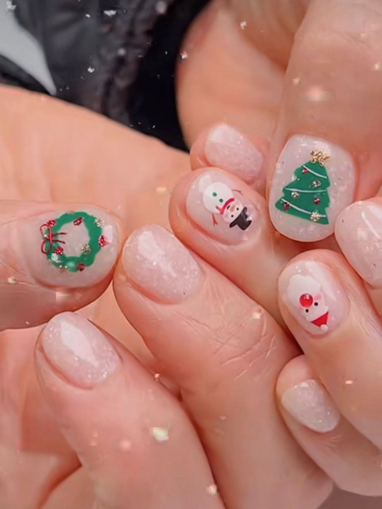 playful christmas december nail designs and ideas