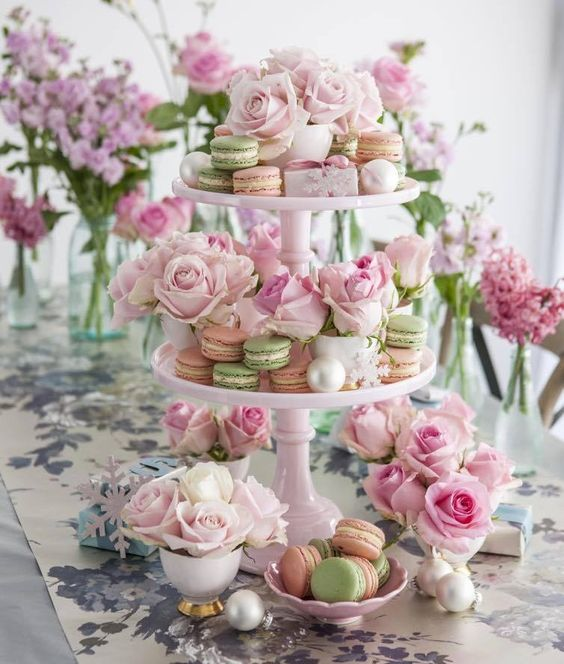 Two-Tiered Tray Decor Ideas for Easter Tea Party Elegant Display