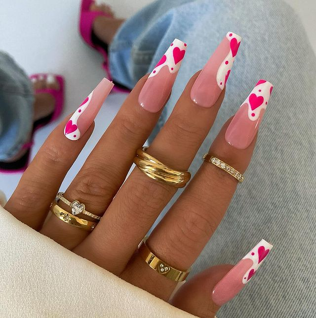 18. Pink nail design by pressedbycharlotte_—Want to rock pink nails but don't have great inspo? Here is the list of nail artists who have the best pink nail designs ever.