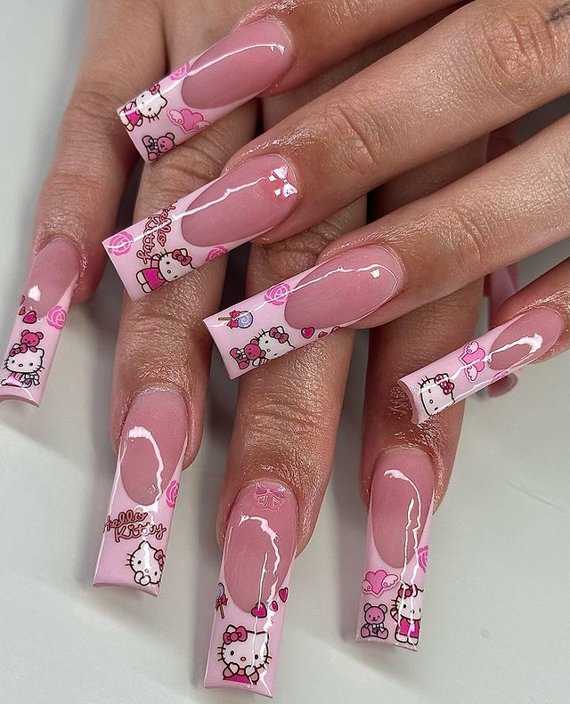 19. Pink nail design by nailzbykenzz—Want to rock pink nails but don't have great inspo? Here is the list of nail artists who have the best pink nail designs ever.
