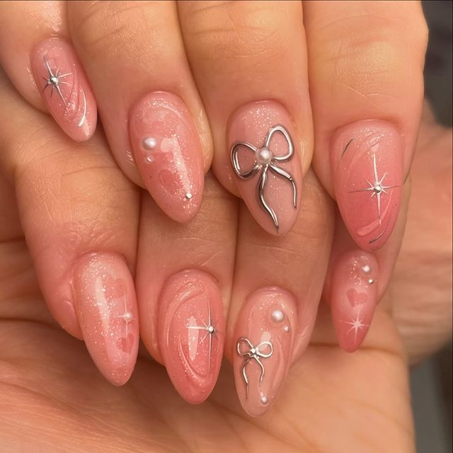 24. Pink nail design by nailsbyfiona_—Want to rock pink nails but don't have great inspo? Here is the list of nail artists who have the best pink nail designs ever.