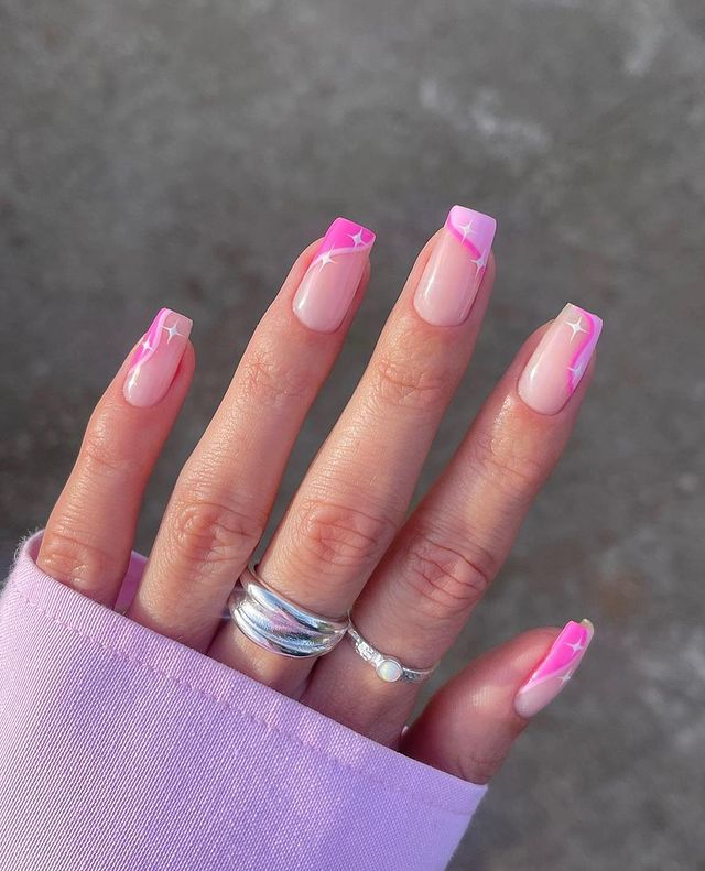 25. Pink nail design by gelsbybry—Want to rock pink nails but don't have great inspo? Here is the list of nail artists who have the best pink nail designs ever.