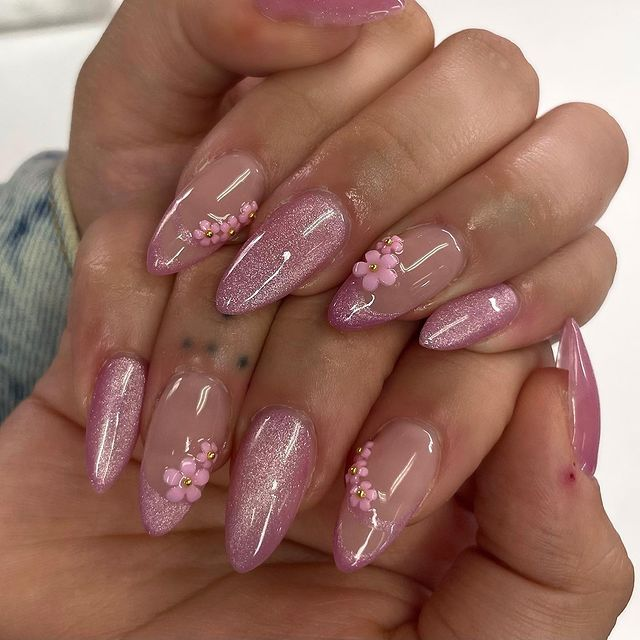31. Pink nail design by tigertipz—Want to rock pink nails but don't have great inspo? Here is the list of nail artists who have the best pink nail designs ever.