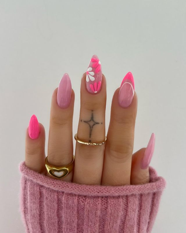 32. Pink nail design by charsgelnails—Want to rock pink nails but don't have great inspo? Here is the list of nail artists who have the best pink nail designs ever.