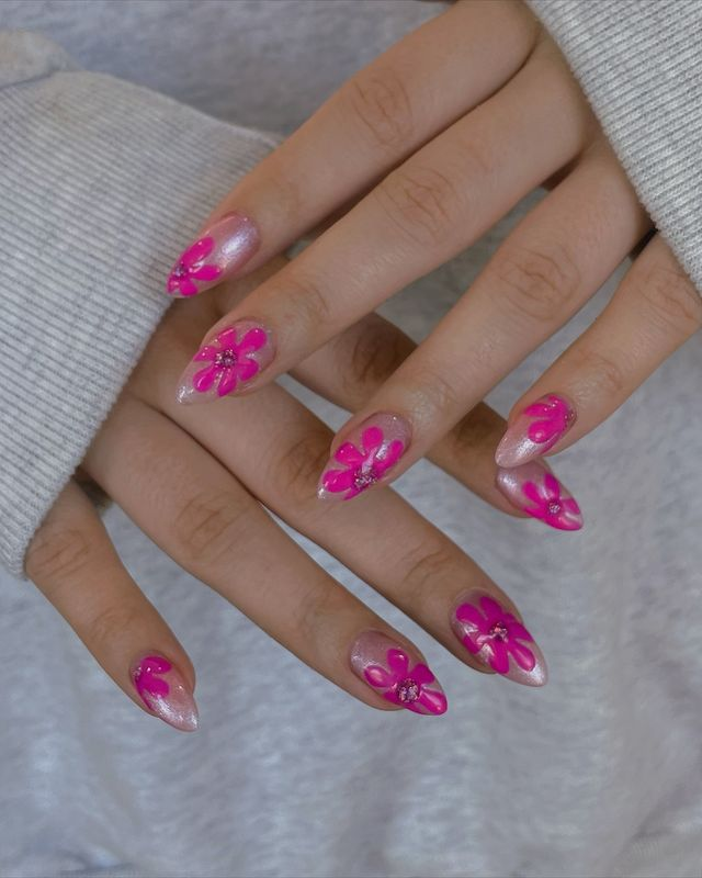 34. Pink nail design by thelittleproject_—Want to rock pink nails but don't have great inspo? Here is the list of nail artists who have the best pink nail designs ever.