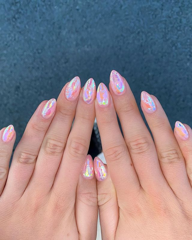 38. Pink nail design by emily__meraki—Want to rock pink nails but don't have great inspo? Here is the list of nail artists who have the best pink nail designs ever.