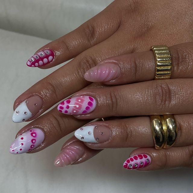 42. Pink nail design by thenailmuse.co—Want to rock pink nails but don't have great inspo? Here is the list of nail artists who have the best pink nail designs ever.