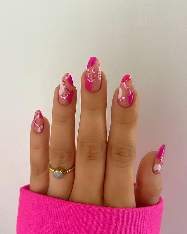 47. Pink nail design by charsgelnails_—Want to rock pink nails but don't have great inspo? Here is the list of nail artists who have the best pink nail designs ever.