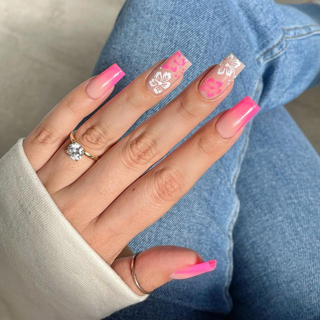54. Pink nail design by nailzkatkat—Want to rock pink nails but don't have great inspo? Here is the list of nail artists who have the best pink nail designs ever.