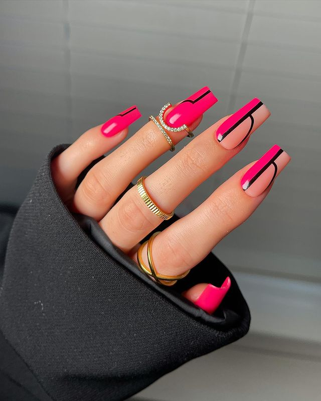 56. Pink nail design by alyshanailartist—Want to rock pink nails but don't have great inspo? Here is the list of nail artists who have the best pink nail designs ever.